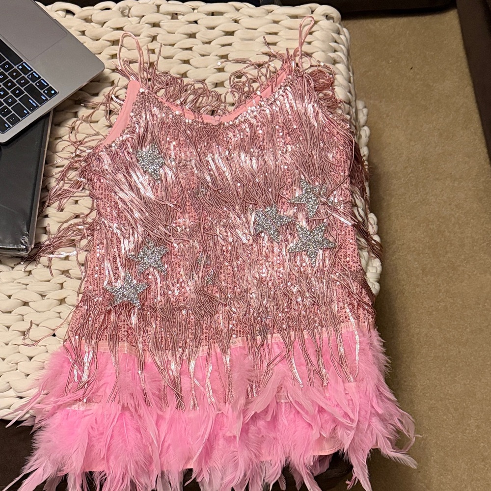 Judith March Pink and Silver Star Dance Costume